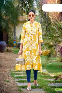 Nuevo lanzamiento Heavy Rayon Printed Women's Twinset Tops con bolsillo Formal Summer Woven Collection - Product Image 4