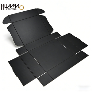 Huamao Plain Black Aircraft <b>Box</b> Custom Size Corrugated Mailer <b>Box</b> for Cosmetic Cards <b>Small</b> Electronic Products <b>Packaging</b> - Product Image 3