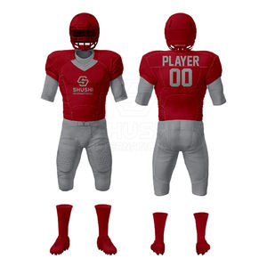 Uniformes de Fútbol Americano de la Mejor Calidad, Diseños Personalizados, Impresión Sublimada, Manga Corta, 100% Poliéster, Secado Rápido, Transpirable - Product Image 1