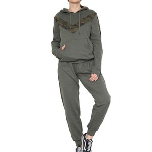La plupart des nouveaux patchwork décontracté à manches longues jogger ensemble minceur haute vêtements de sport femmes en plein air course Fitness vêtements survêtements - Product Image 1