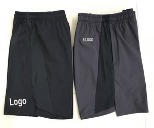 Pantalones cortos de poliéster 100% para hombre con cintura elástica Estilo deportivo teñido liso para actividades de gimnasio de yoga al aire libre - Product Image 2