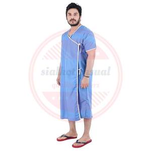 Batas de paciente médico profesional para mujeres y hombres Batas de paciente de alta calidad de algodón de punto para hospital - Product Image 2