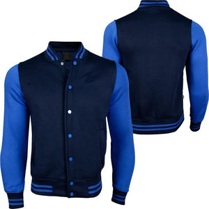 Veste universitaire 100% coton manches en cuir brodé collège Style formel printemps toile enduit fermeture éclair Service OEM disponible - Product Image 5