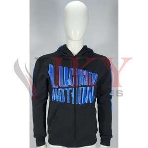 Sweat à capuche imprimé bouffant Veste à capuche à fermeture éclair complète 100% coton fabricant de sweat à capuche design personnalisé BY VIKY INDUSTRIES - Product Image 2