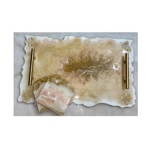 Plato de resina de primera calidad elegante patrón colorido perfecto para mesa de comedor mesa de centro o estilo festivo para servir - Product Image 4