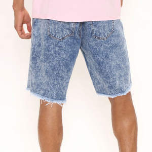 Streetwear surdimensionné pour hommes short en coton denim brodé déchiré OEM pour hommes - Product Image 3