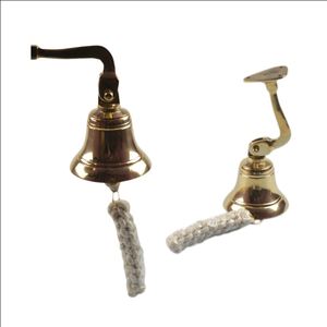 Campanas de mano de latón dorado, diseño de rueda de barco, regalos de Navidad, campana de Metal para comedor, escuela, oficina, mesa, suministros a granel - Product Image 4