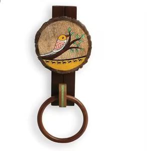 Singing Bird <b>Wooden</b> Hand <b>Towel</b> Ring Holder Hand-Painted Standard Wall Mount <b>Towel</b> <b>Rack</b> Hanger for Kitchen <b>Wooden</b> Hand <b>Towel</b> <b>Rack</b> - Product Image 1