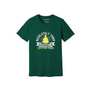Camiseta informal de algodón 100% con impresión de temas de Buda en 3D, 12 opciones de color, 160-180, colocación de diseño personalizable GSM pesado - Product Image 3