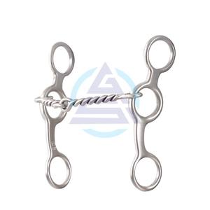 Snaffle de alambre trenzado 5 en Bit Horse Track Training Racing Riding Instrumentos al por mayor de alta calidad - Product Image 1