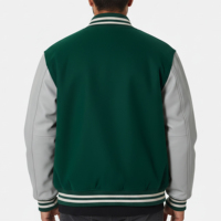 Ventes en gros, veste de sport hip-hop à manches longues en toile de laine imperméable et coupe-vent à deux tons, doublure en laine pour homme