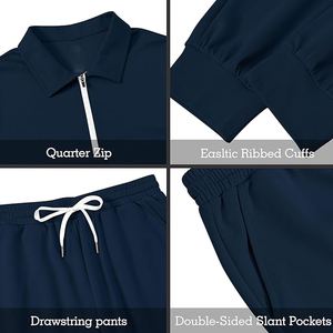 Ensemble de survêtement de sport décontracté unisexe 2025, taille plus, manches longues, respirant, imprimé, motif uni, survêtement d'hiver 100% - Product Image 6