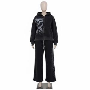 Chándal con Diseño Personalizado, Serigrafía y Pedrería, Diseño Moderno, Tejido Cálido, para Ropa Urbana, Unisex - Product Image 5