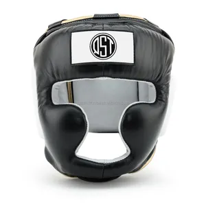 Protector de cabeza de boxeo personalizado de nuevo diseño de alta calidad MMA Fight Training Headgear Kickboxing Face Chin Protection Boxing Head Guard