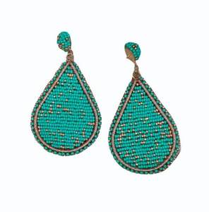 Pendientes de Cuentas Multicolores Hechos a Mano en Rosa y Naranja, Joyería Festiva para Mujer al Mejor Precio - Product Image 1