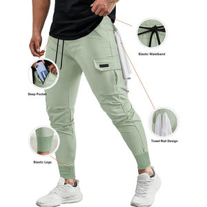 Pantalon de survêtement pour homme à 6 poches Pantalon de survêtement à poche cargo décontractée Pantalon ample taille haute léger - Product Image 5