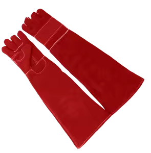 Gants en cuir de vachette de sécurité extrême pour soudeurs Gants de soudage au poignet ignifuges et ignifugés - Product Image 5