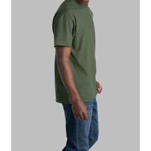 T-shirt à manches courtes en jersey de coton de marque privée de couleur gris chiné à col rond de qualité supérieure - Product Image 6