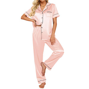 Pyjama respirant pour femme, ensemble confortable et léger pour la maison, vêtements de nuit pour dormir au quotidien - Product Image 1