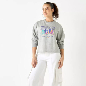 Las mejores tendencias, bordado de alta calidad, logotipo personalizado, sudaderas de cuello redondo en blanco, sudaderas informales transpirables de algodón de gran tamaño para mujer - Product Image 6