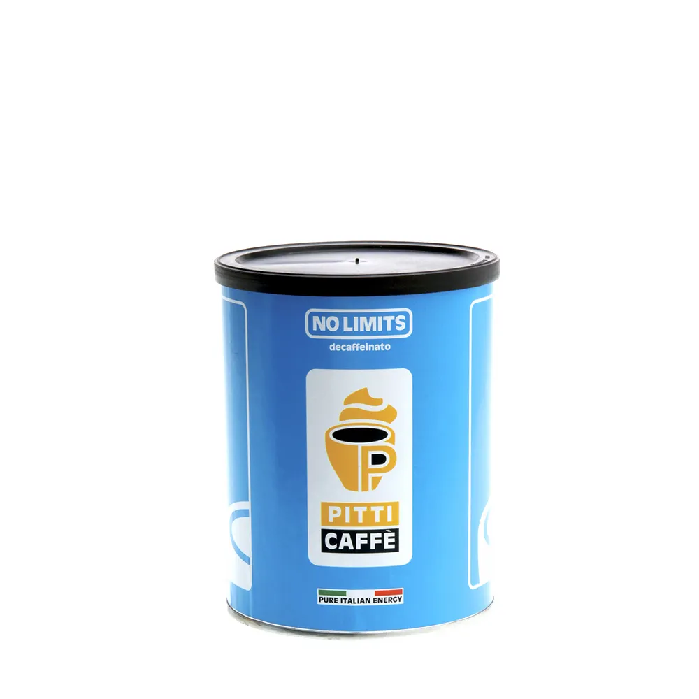 Caffè italiano di alta qualità-senza limiti caffè macinato decaffeinato-campioni disponibili-latta da 250g