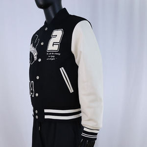 Chaquetas Varsity de Moda Urbana para Hombre, Chaqueta Varsity de Béisbol con Logotipo Personalizado, Parches Bordados de Chenilla, Chaqueta de Lana para Invierno - Product Image 5