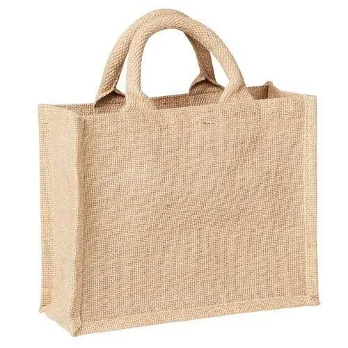 थोक पुन: प्रयोज्य प्राकृतिक जूट बैग, टोट सीलिंग हैंडल के साथ चीनी कॉफी चावल पैकिंग के लिए 100% ठोस सामग्री