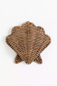 Ensemble de décorations murales en rotin (coquillage et étoile), art mural en osier tressé à la main pour thème côtier et chambre d'enfant - Product Image 2