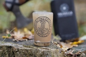 Taza Vikinga Religiosa de Lujo Hecha a Mano, Ecológica, de Cuerno Natural Pulido de Búfalo para Cerveza, Juego de Regalo Medieval - Product Image 4