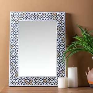 Miroirs muraux en os au design moderne Miroirs personnalisés élégants faits à la main pour la maison Vente directe d'usine par l'artisanat en croissant - Product Image 4