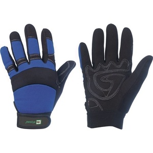 Gants de jardin et de protection Elysee Master Taille 9 Noir/Bleu EN 388 PPE Catégorie II en cuir synthétique - Product Image 1
