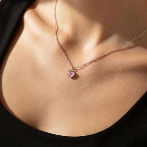 จี้สร้อยคอรูปหัวใจสีชมพู Jeulia Honey Love ทำจากเงินสเตอร์ลิง - Product Image 5