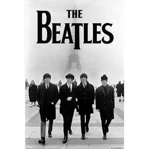Póster moderno de los Beatles con diseño de la Torre Eiffel para decoración de pared - Product Image 1