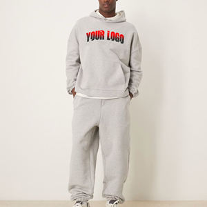 ชุดวอร์มผู้ชายทรงหลวมพิมพ์ลาย ผ้าฝ้าย 100% ระบายอากาศ ป้องกันแบคทีเรีย เสื้อฮู้ดและกางเกงขายส่ง - Product Image 6