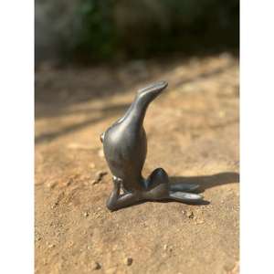 Conejitos de Yoga decorativos, par de adornos de jardín para decoración de Pascua, hierro fundido, hecho a mano, bronce, conejito de Pascua, posición de Yoga - Product Image 5