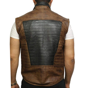Gilet de moto en cuir professionnel fabriqué à la main Créez votre propre nouveau gilet en cuir respirant élégant - Product Image 4