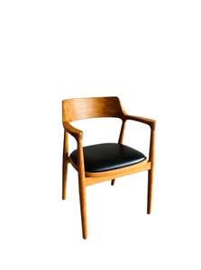 Silla de Comedor de Madera de Teca Sólida Personalizada con Tapicería de Terciopelo, Diseño Moderno y Minimalista para Apartamentos, Hoteles y Resorts - Product Image 3