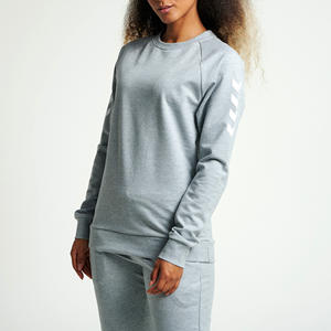 Oversized Drop Shoulder 280gsm High Quality Plain <b>White</b> Pullover <b>Sweatshirt</b> for Women Custom Logo Knitted Fleece Blank - Product Image 2