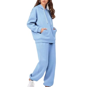 Automne/hiver pantalons à manches longues en plein air Jogging manteau décontracté couleur bloc mode à capuche femmes à capuche femmes survêtement - Product Image 6