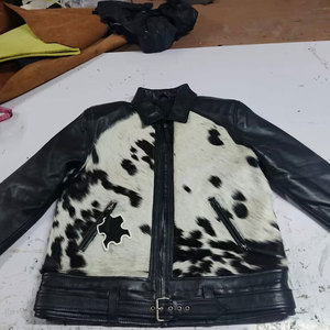 Men Breathable Stand Collar Cowhide Leather <b>Jackets</b> New Arrival Men's Casual Zipper Style Cowhide Leather <b>Jackets</b> Slim Fit - Product Image 2