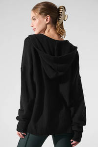 Sweats à capuche personnalisés usine Sweats à capuche unisexe à fermeture éclair surdimensionnée avec épaules tombantes coupe ample avec petit ami Vêtements décontractés confortables pour femmes - Product Image 2