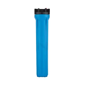 Grosir plastik Filter perumahan 10 inci 20 inci Multi Cartridge Filter OEM ODM biru besar 20 bening Filter air perumahan