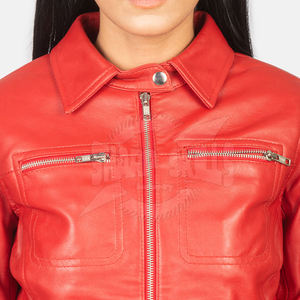Chaqueta de cuero de alta calidad para mujer MOQ bajo chaqueta de cuero transpirable para mujer recién llegado chaqueta de cuero para mujer - Product Image 5