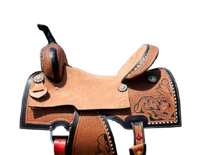 Juego de tachuelas de cuero genuino de primera calidad, monturas de carreras occidentales e inglesas para montar a caballo - Product Image 5