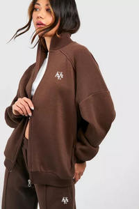 ชุดวอร์มเข้ารูปสำหรับฤดูหนาวผ้าคอตตอนผ้าฟลีซมีฮู้ดแบบซิปและกำหนดโลโก้เองโดยผลิตภัณฑ์ huzaifa - Product Image 4