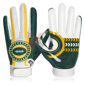 Găng tay bóng bầu dục Mỹ in tùy chỉnh, lòng bàn tay silicon chống trơn, găng tay thể thao ngoài trời dành cho người bắt bóng, thiết kế logo riêng, nhà cung cấp - Product Image 6