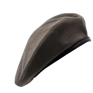 100% laine béret casquette haute qualité patchs couleur unie style laine hommes béret chapeau casquette - Product Image 3