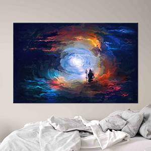 Obra de arte impresa en lienzo elegante - Decoración navideña abstracta moderna, 1P:Gallery Wrapped - Product Image 1