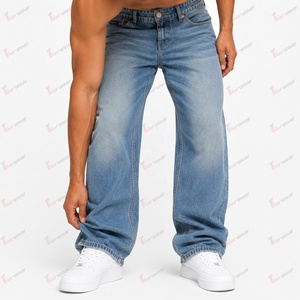 Jeans de Mezclilla Personalizados para Hombre al por Mayor, Pantalones Casuales de Corte Ajustado, Jeans de Algodón Elástico de Pierna Recta, Fábrica de Ropa de Marca Privada - Product Image 3