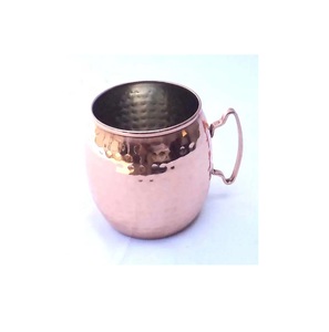 Top Quality Copper Mugs Moscow Mule <b>Coffee</b> Stainless Steel Wine Cup Copper Cocktail Glass Hammered Cup Glass With Handle Mugs - Product Image 4